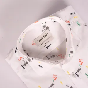CK White T Floral Shirt