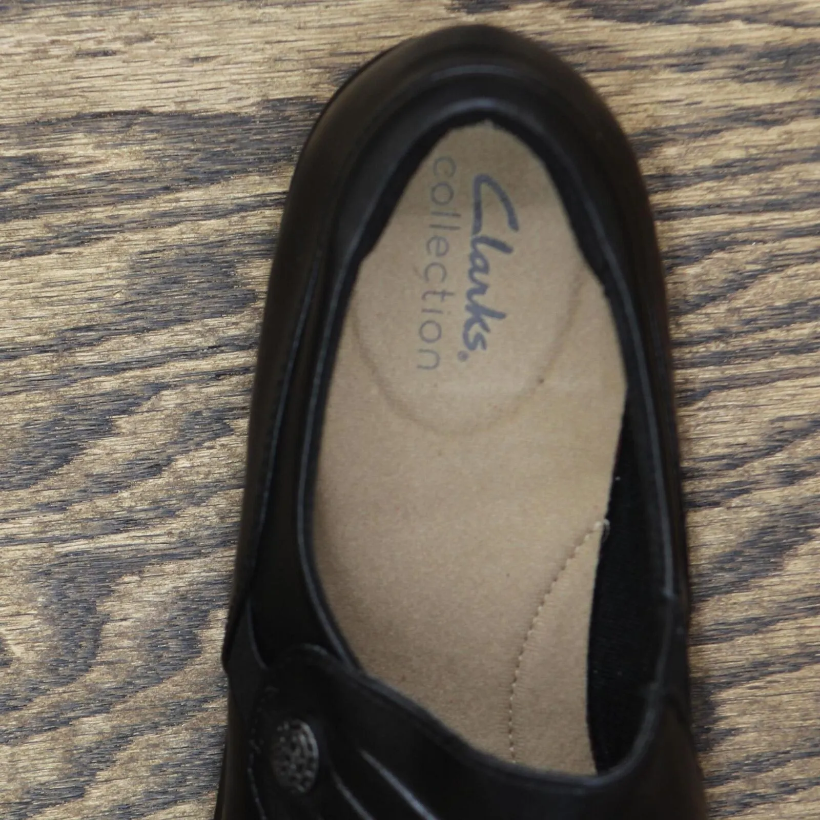 Clarks Women's Hope Roxanne Slip On Shoes 26137200 Black 11M