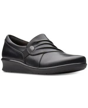 Clarks Women's Hope Roxanne Slip On Shoes 26137200 Black 11M