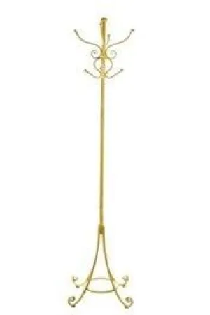 Coat Rack Ornate Rustic Metal Yellow Colour