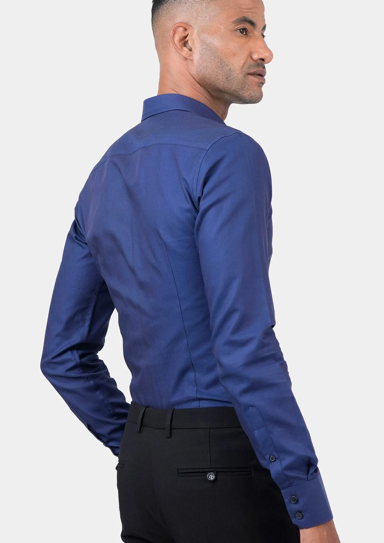 Cobalt Blue Micro Dobby Shirt