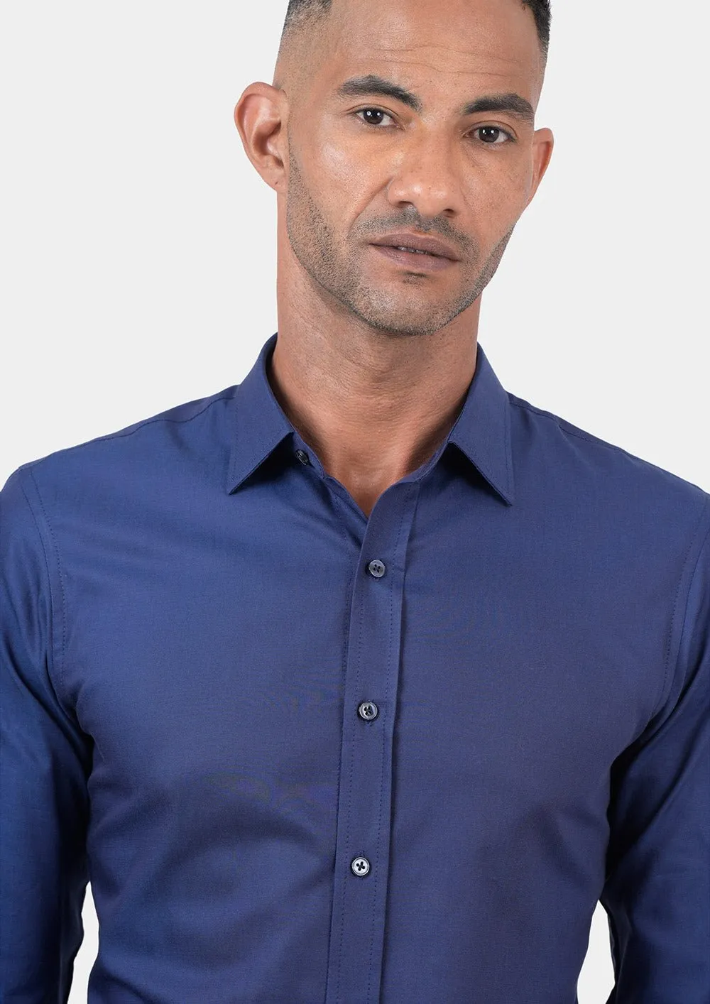 Cobalt Blue Micro Dobby Shirt