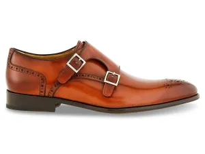Codi Double Monkstrap in Cognac Nicol
