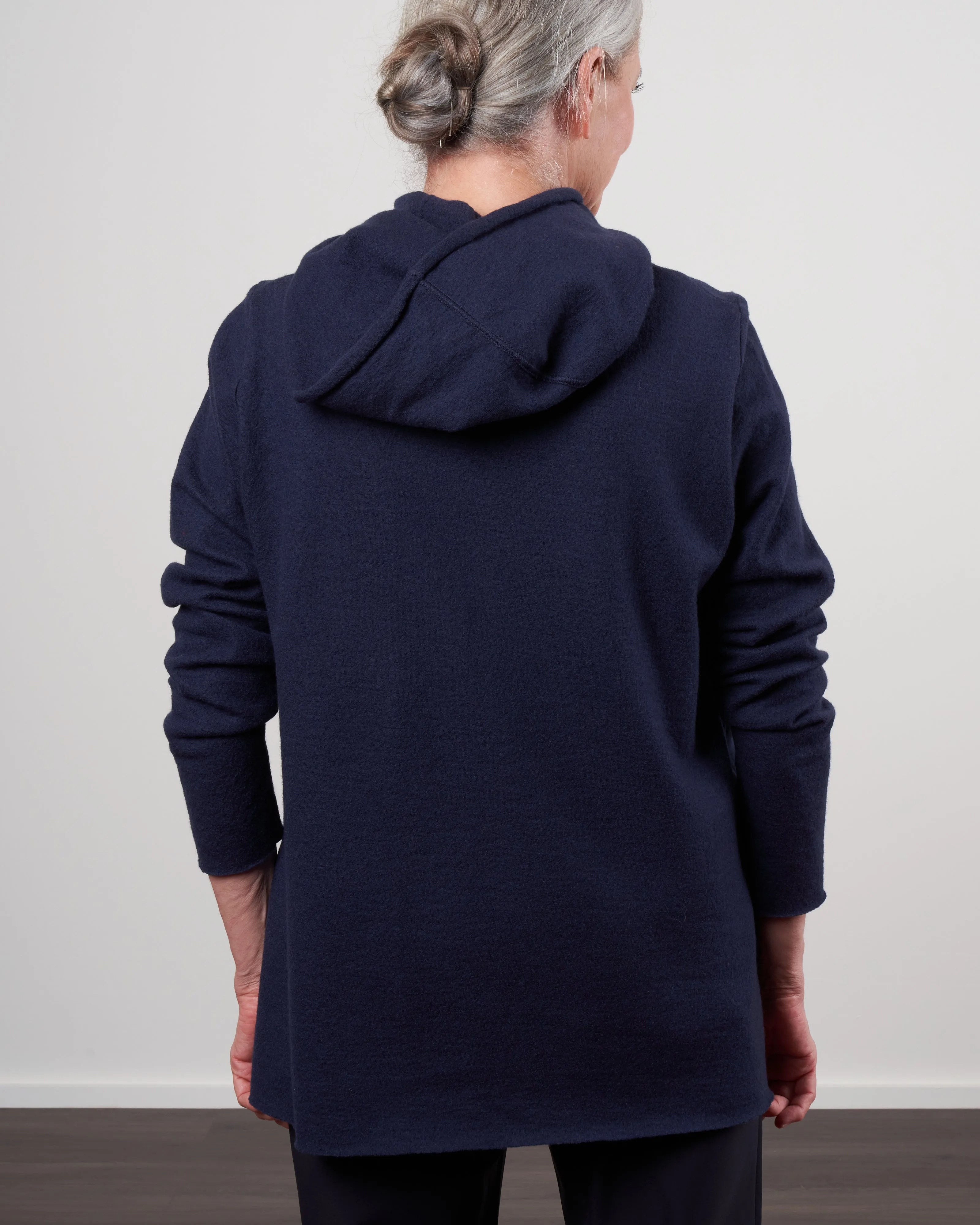 cooked wool kapuzenpulli - bluette