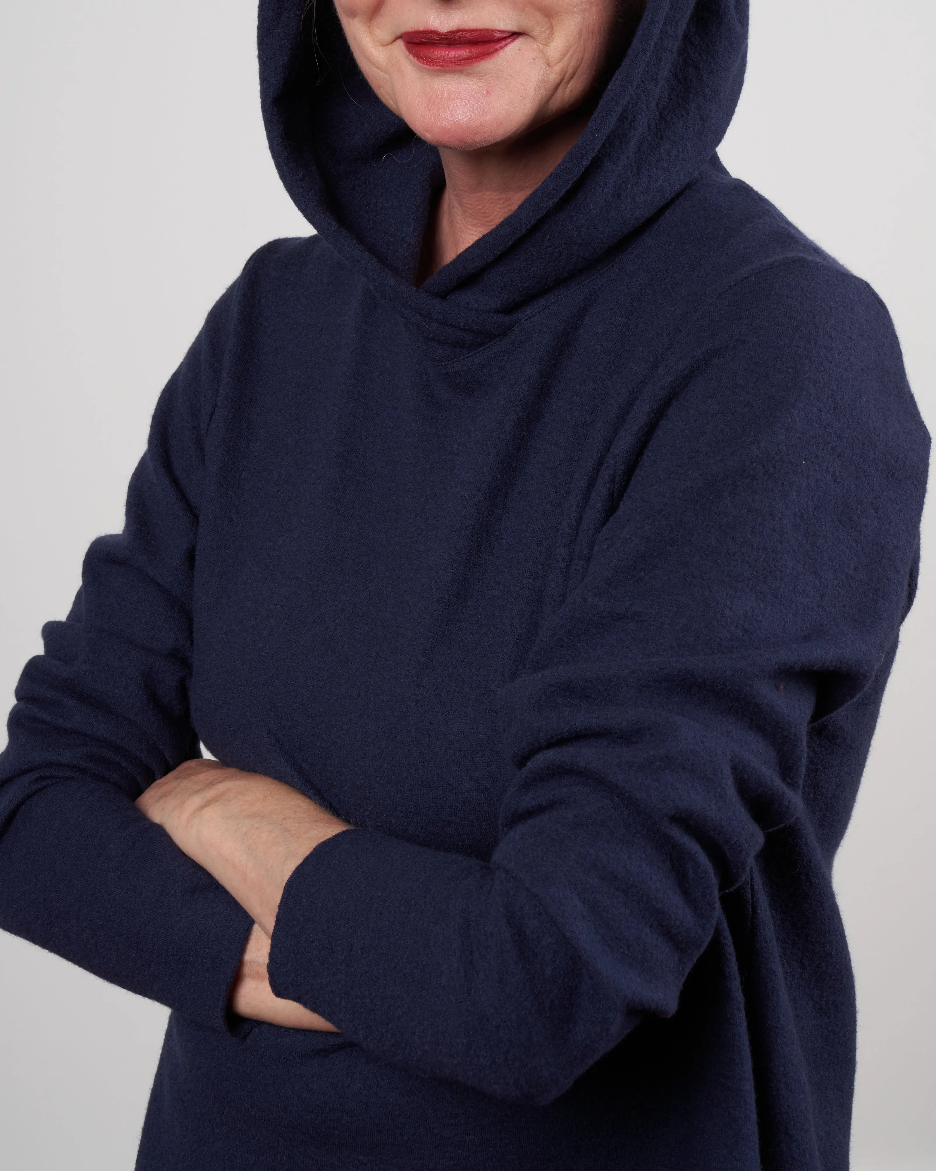 cooked wool kapuzenpulli - bluette
