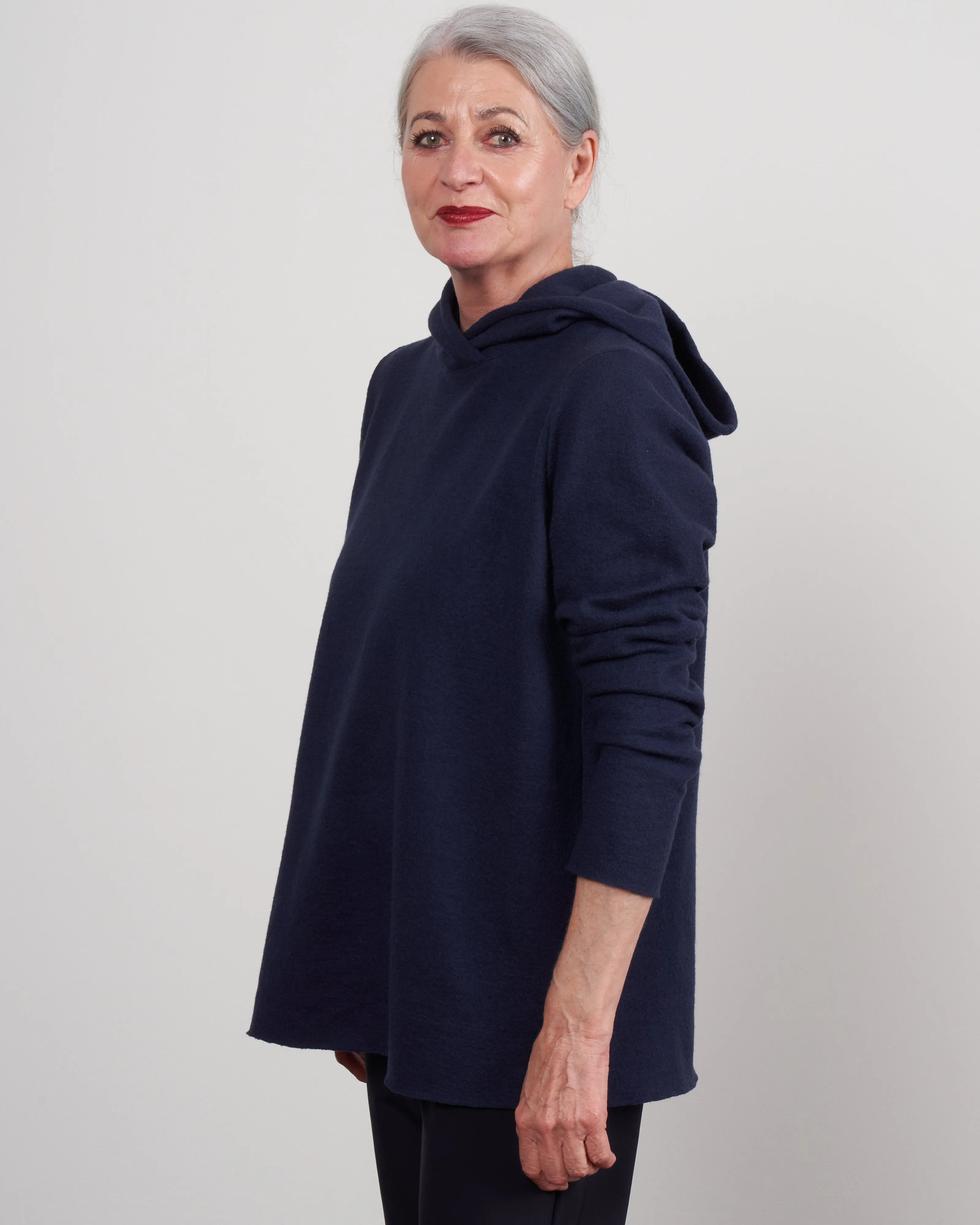 cooked wool kapuzenpulli - bluette