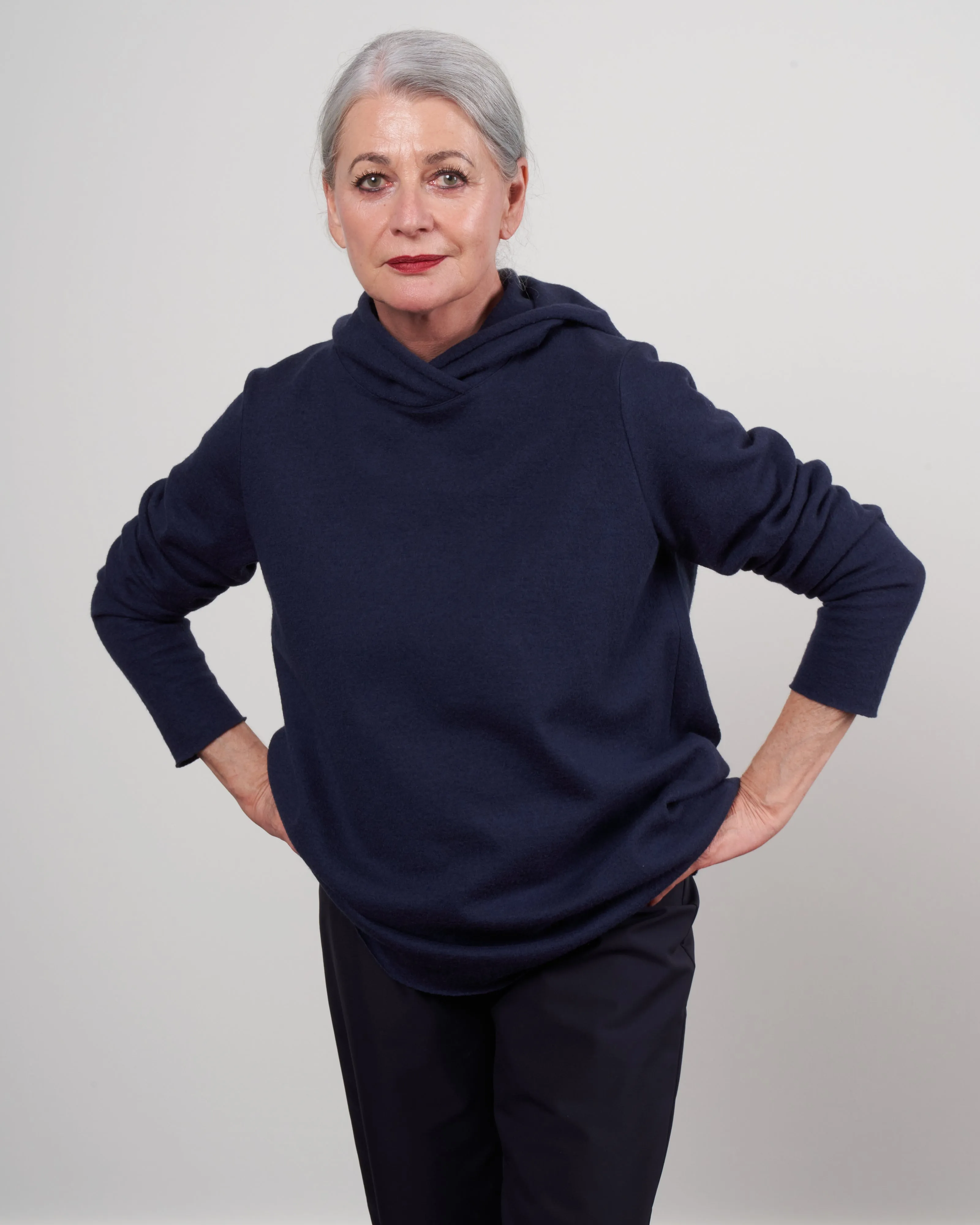 cooked wool kapuzenpulli - bluette