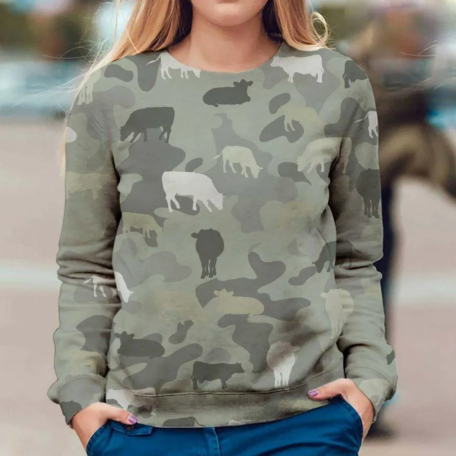 Cow - Camo - Premium Sweatshirt