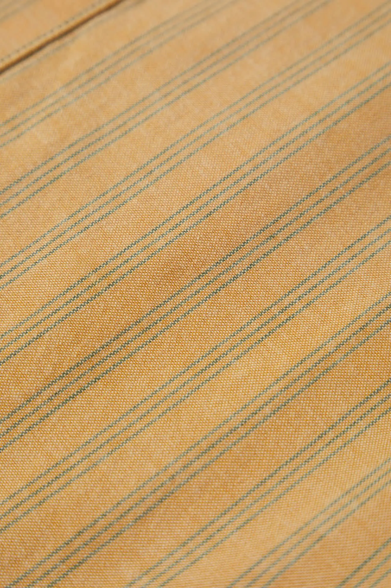 CRU Oxford Stripe S/S Shirt - Curry/Ivy Green Stripe