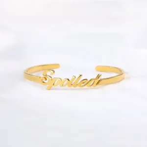 Custom Name Bangle Bracelet