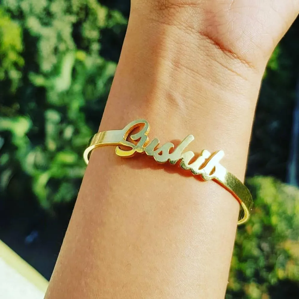 Custom Name Bangle Bracelet