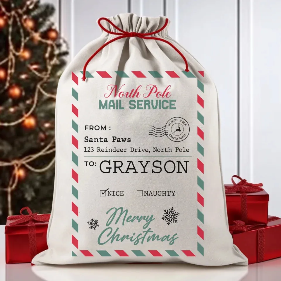 Custom Name Christmas Gift Sack