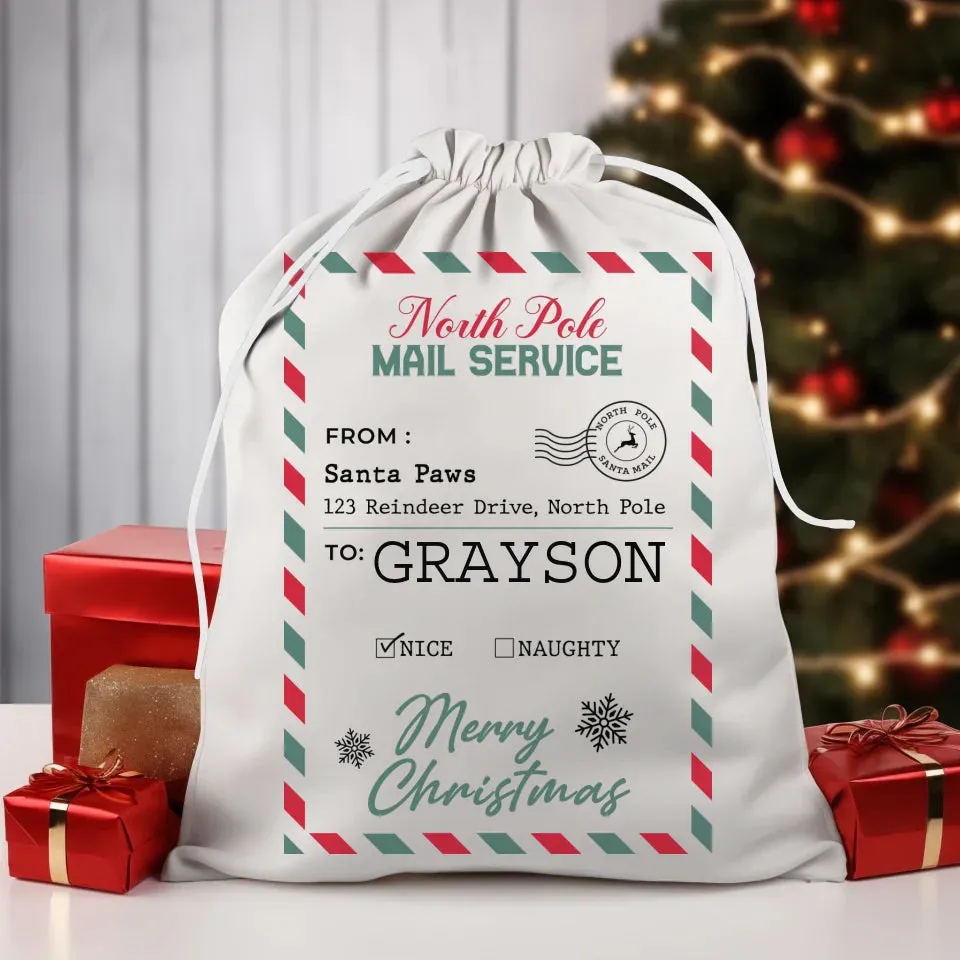 Custom Name Christmas Gift Sack