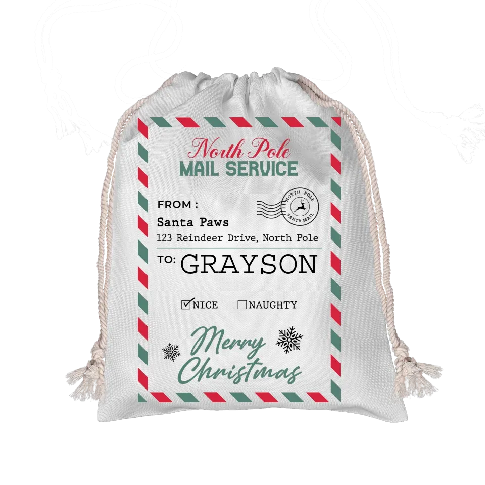 Custom Name Christmas Gift Sack