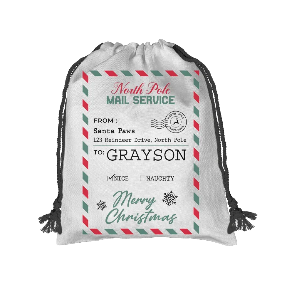 Custom Name Christmas Gift Sack