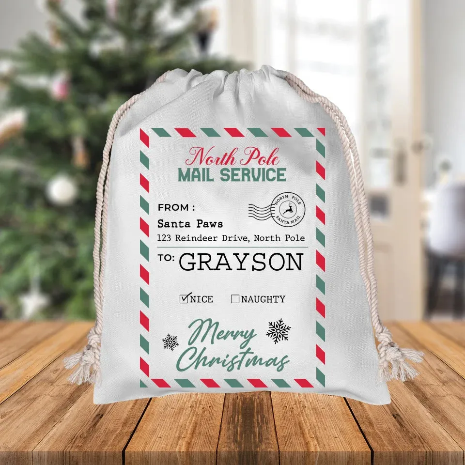 Custom Name Christmas Gift Sack