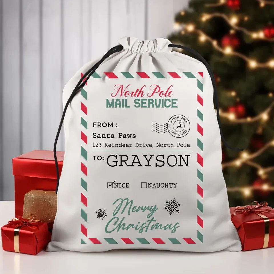 Custom Name Christmas Gift Sack