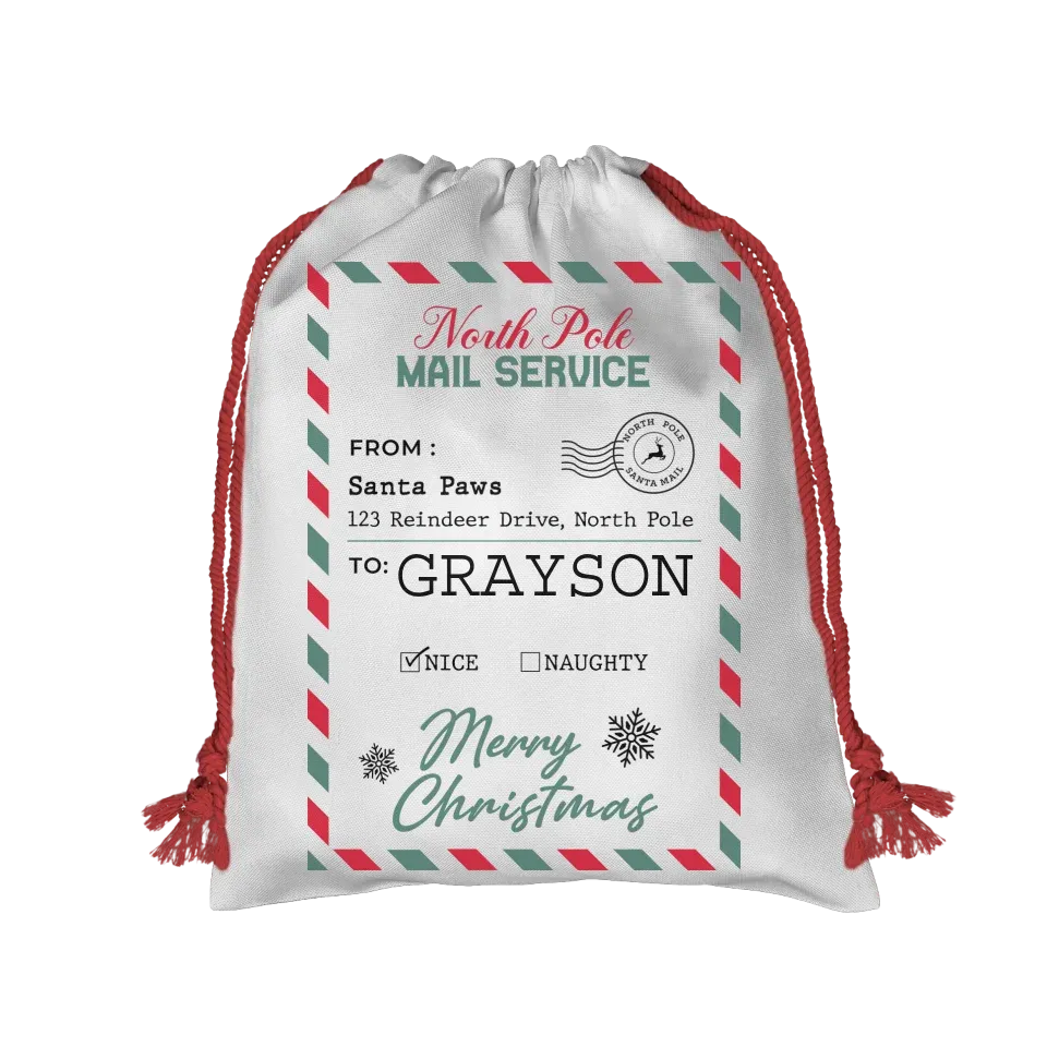 Custom Name Christmas Gift Sack