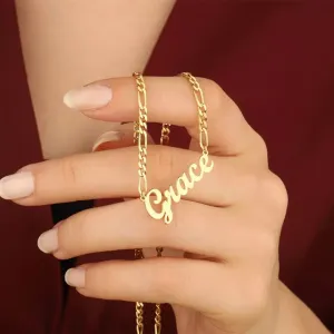 Custom Name Figaro Chain Anklet/Bracelet