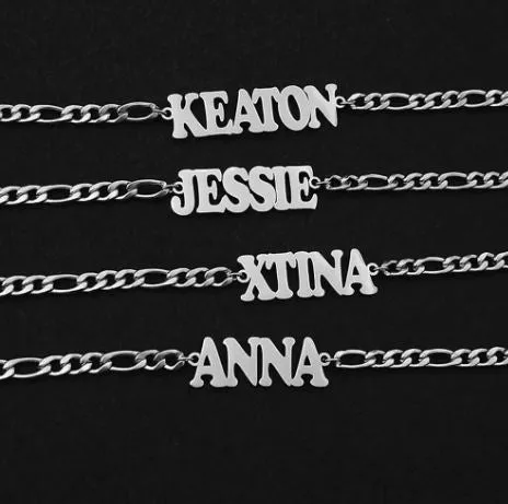 Custom Name Figaro Chain Anklet/Bracelet