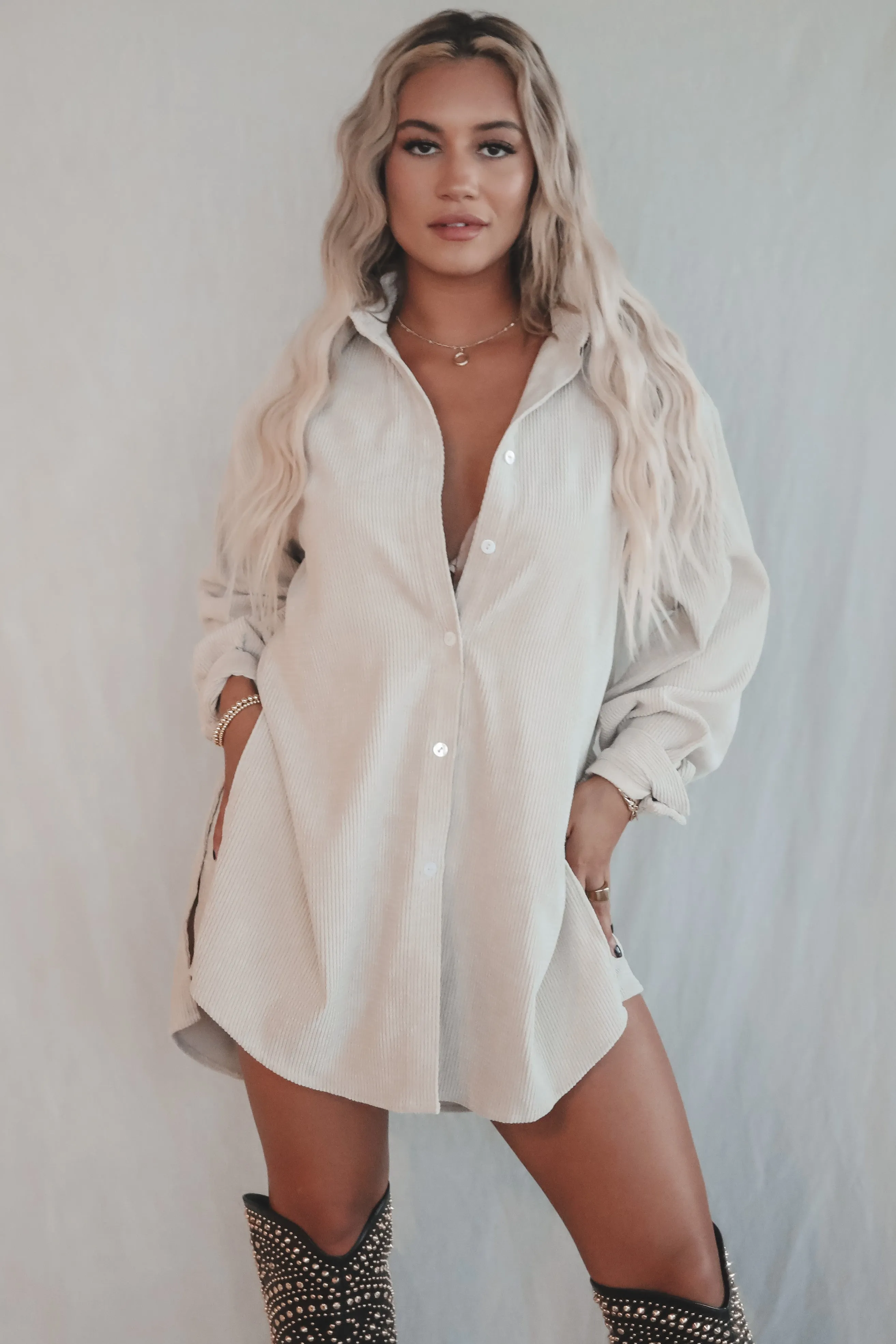 DEAL My Girl's So Cute Corduroy Oversized Romper