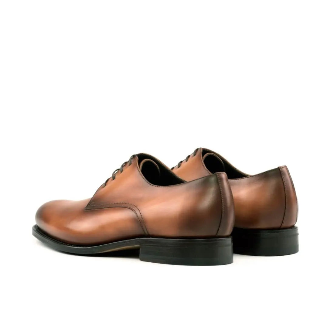 Derbie Blucher en cuir patiné gold
