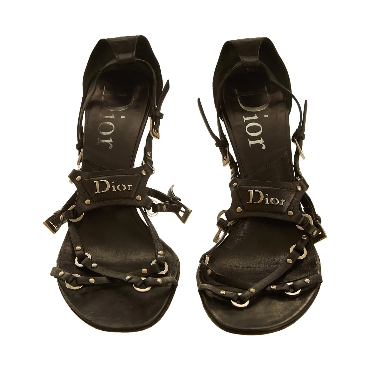 Dior Black Bondage Heels