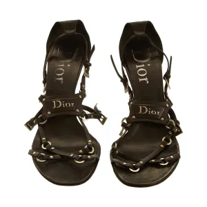 Dior Black Bondage Heels