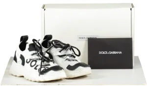 Dolce & Gabbana White Slip On Pelle Logo Trianers UK 8 EU 25 👼