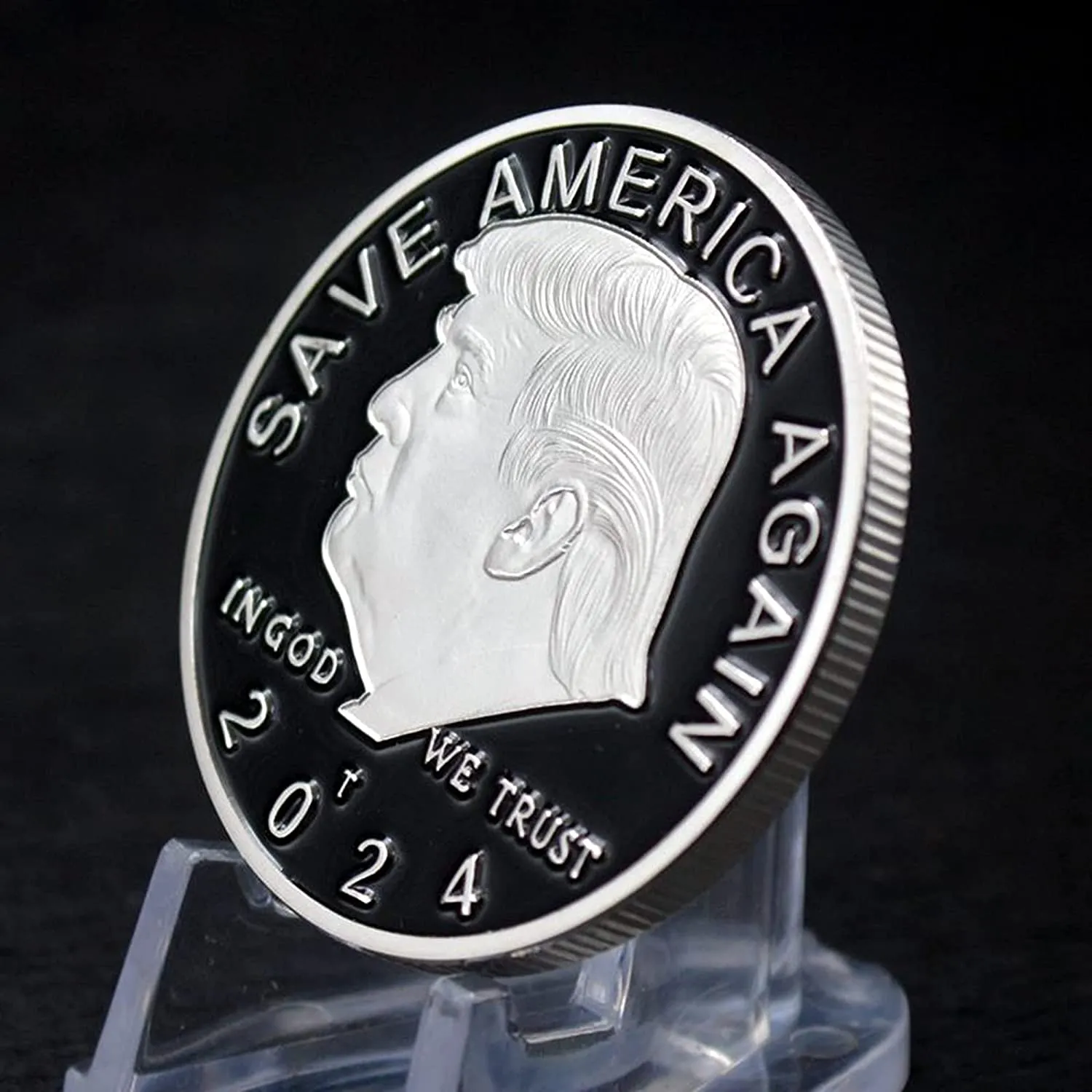 Donald Trump  Save America Again Platinum Plated Collectable Coin in Luxury Box