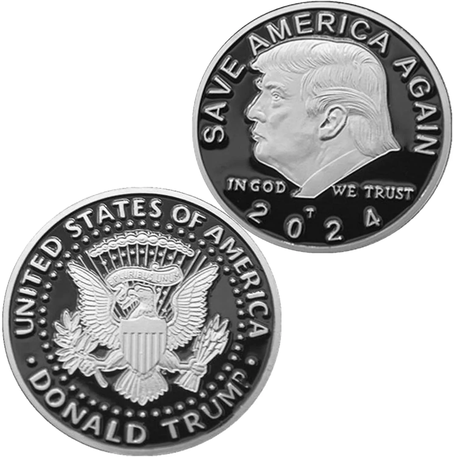 Donald Trump  Save America Again Platinum Plated Collectable Coin in Luxury Box