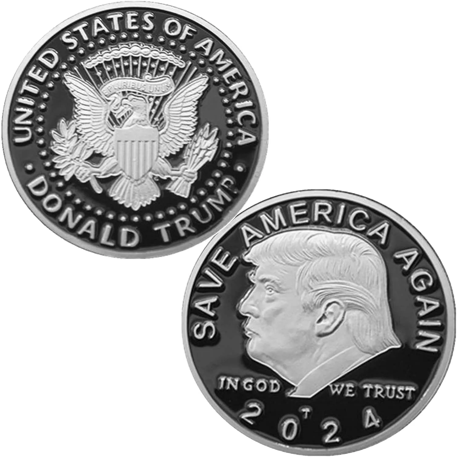 Donald Trump  Save America Again Platinum Plated Collectable Coin in Luxury Box