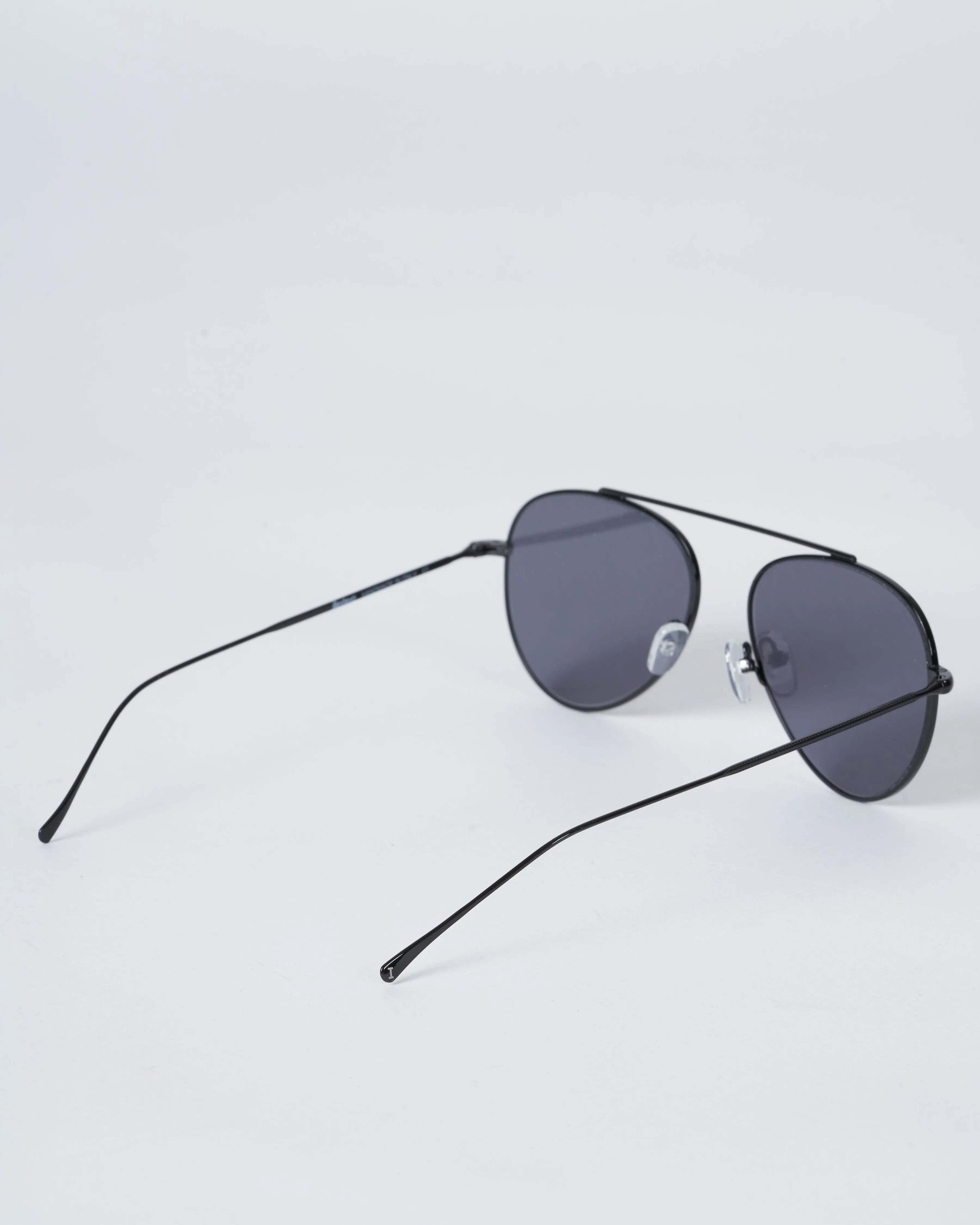 dorchester sunglasses - black with flat grey lenses