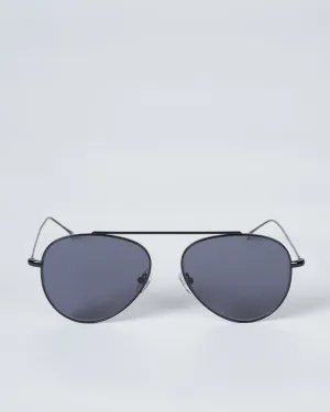 dorchester sunglasses - black with flat grey lenses