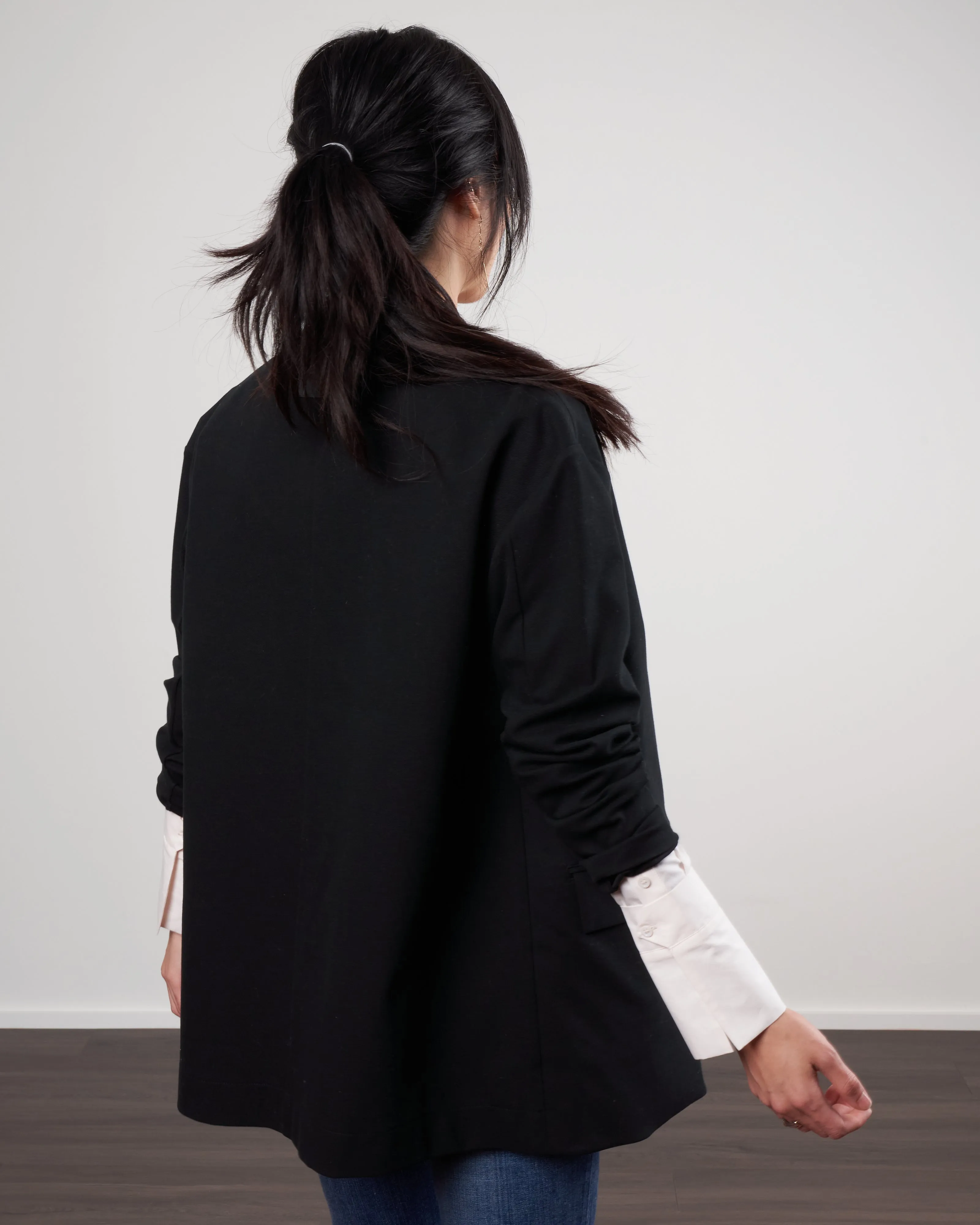 double breast jacket - 99 black