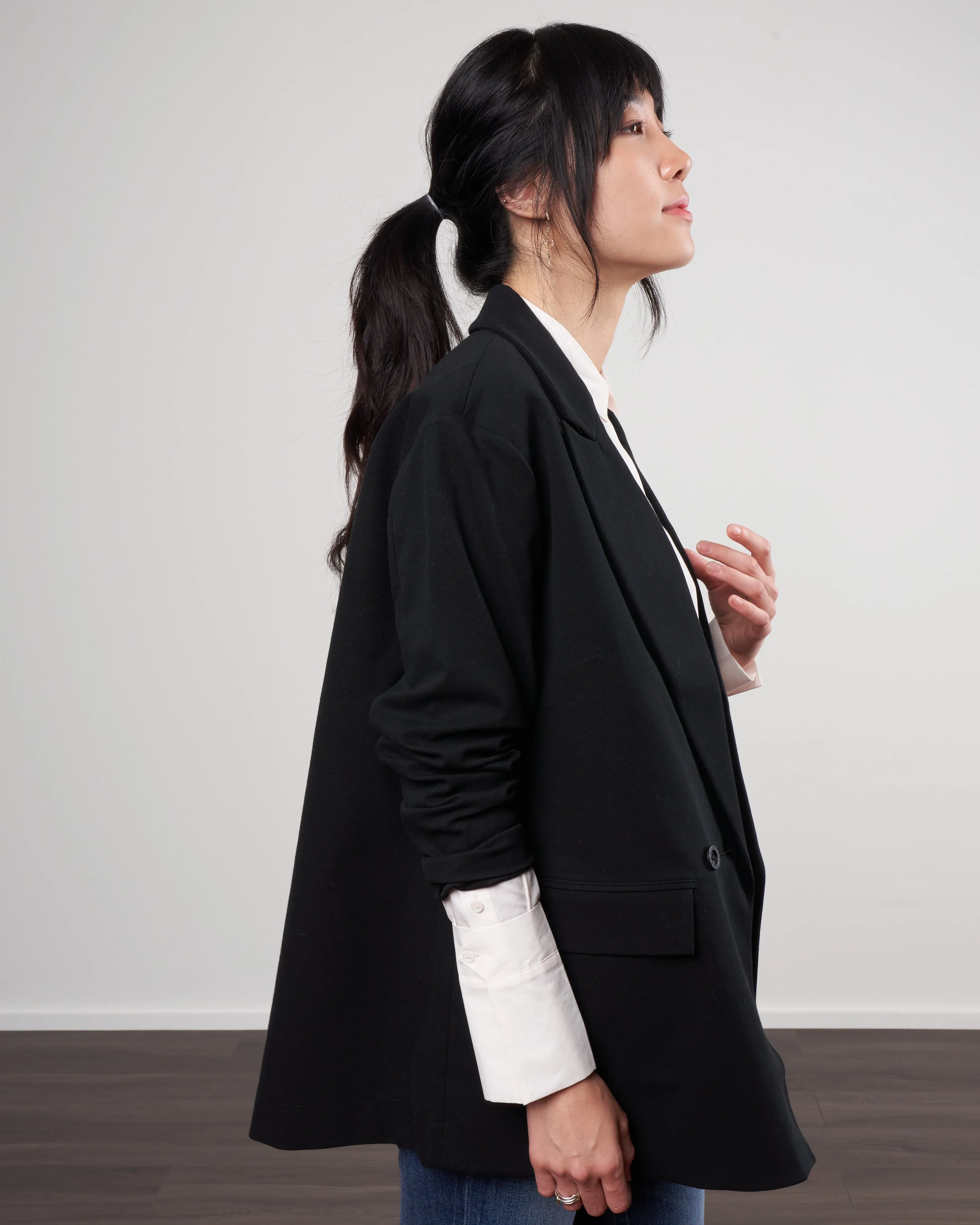 double breast jacket - 99 black