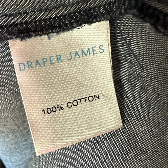 Draper James Chambray 100% Cotton Belted Shirt Dress Preppy Business Casual 8