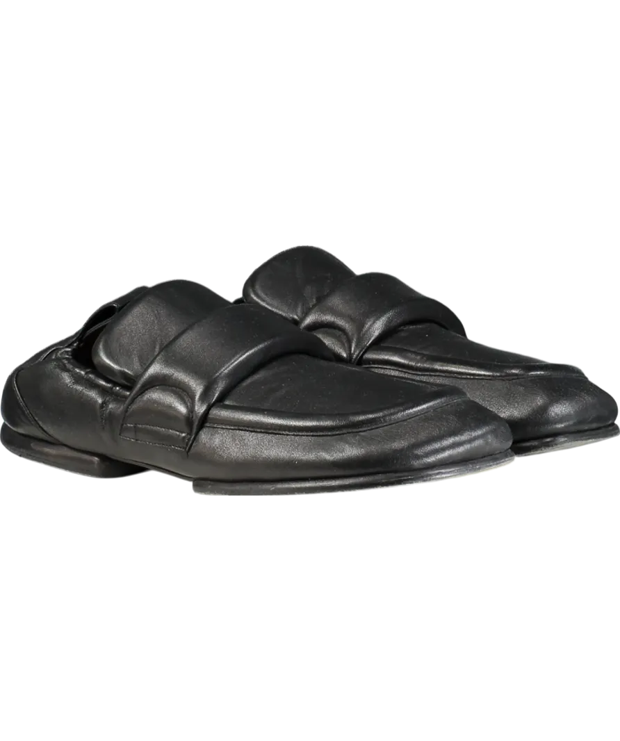 Dries Van Noten Black Leather Slip-on Loafers UK 9 EU 43 👞