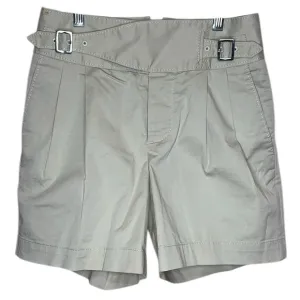 DSQUARED2 Pleated Khaki W/Buckle Closure Shorts. Size 38/6