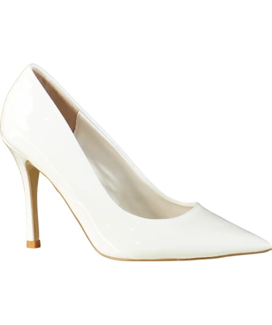 Dune White Atlanta Stiletto Heel Court Shoes UK 4 EU 37 👠