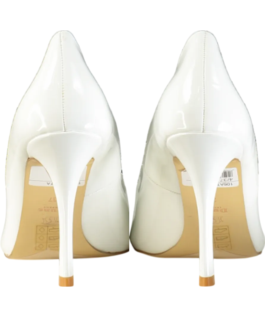 Dune White Atlanta Stiletto Heel Court Shoes UK 4 EU 37 👠