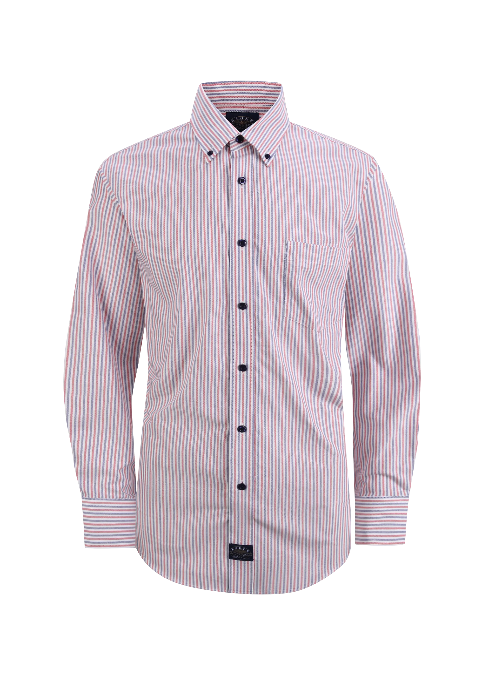 Eagle Stretch Collar Striped Oxford Shirt