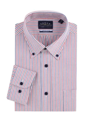 Eagle Stretch Collar Striped Oxford Shirt