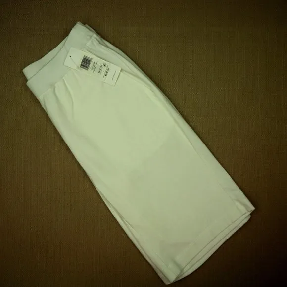 Eileen Fisher Pull On Walking Shorts Women's Size XXS Mid Rise White Knit NWT
