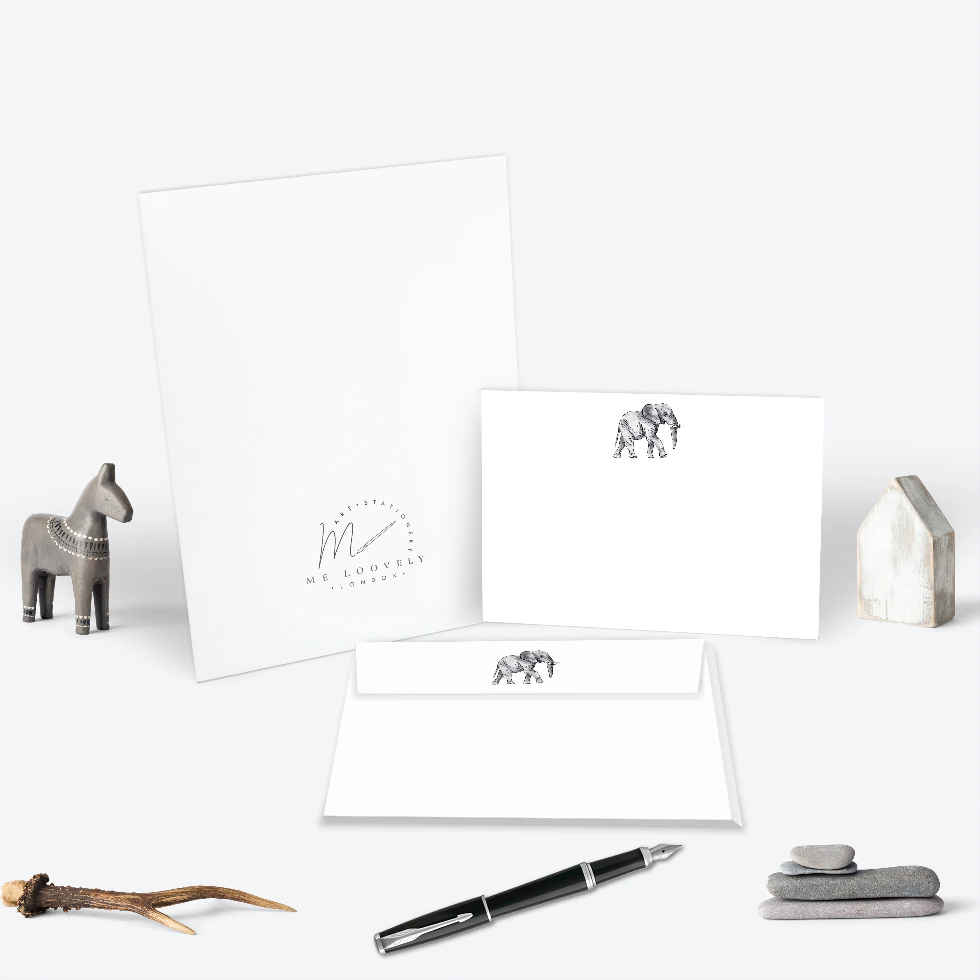 Elephant Flat Notecard Set