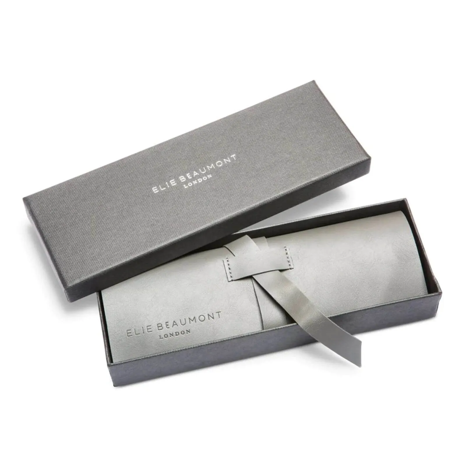 Elie Beaumont Large Dial Mesh Watch - Silver Black