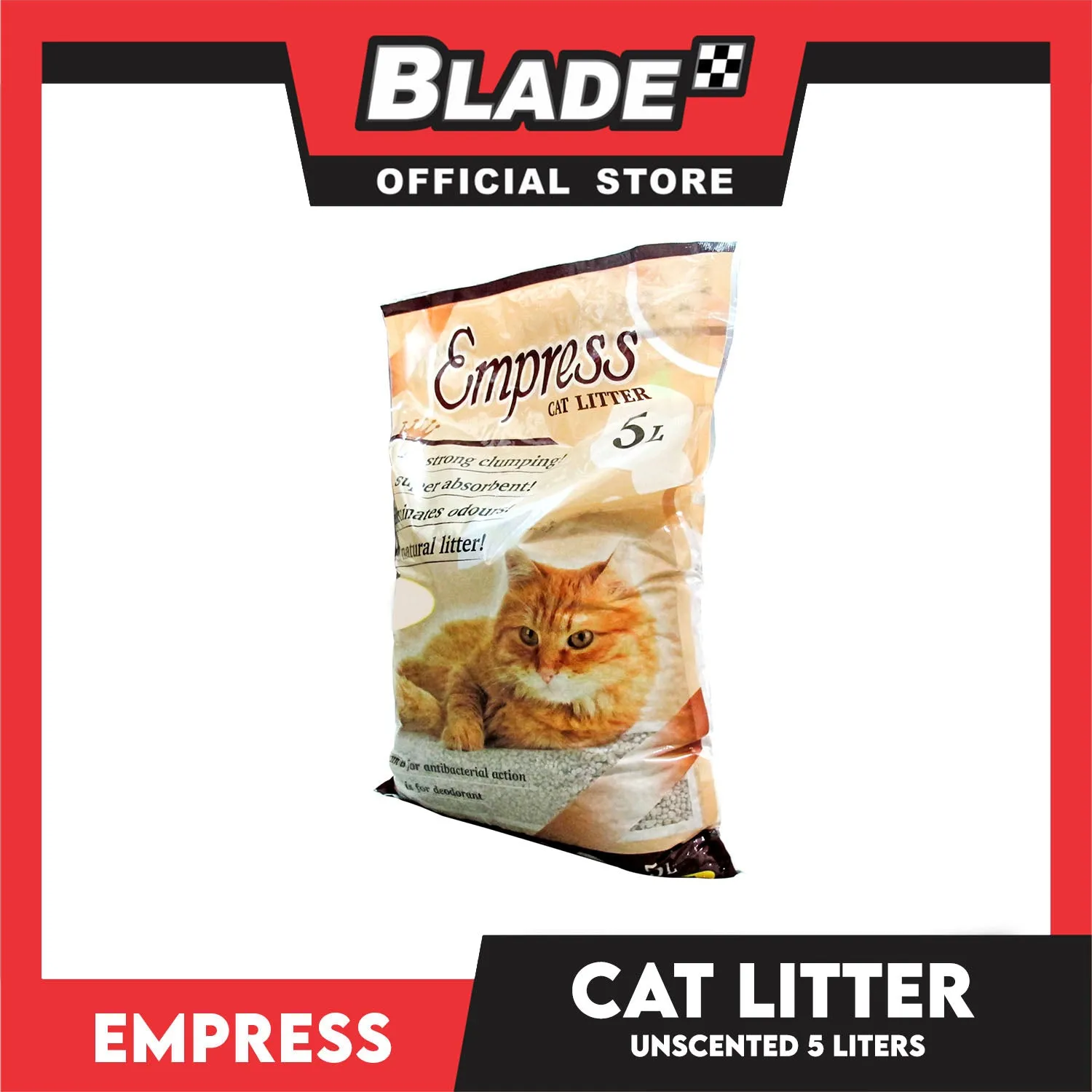 Empress Cat Litter 5 Liters (Unscented) Strong Clumping Natural Cat Litter