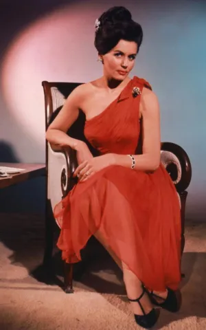 Eunice Gayson as Sylvia Trench Red One Shoulder Dress Formal Prom Dress from Dr. No Film