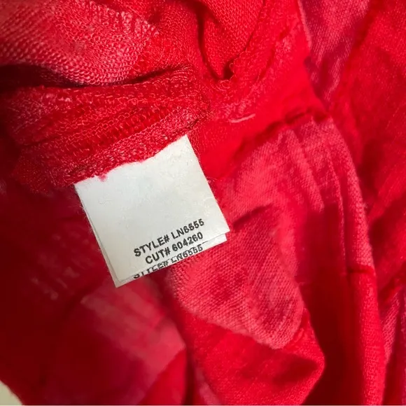 Eva Franco Linen Henry Red Striped Waist Sash Tie Belted Shorts Anthropologie