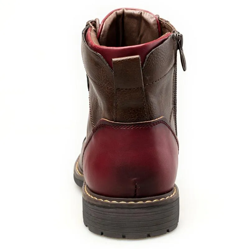 Fashion Casual Non-Slip Patchwork PU Boots For Men
